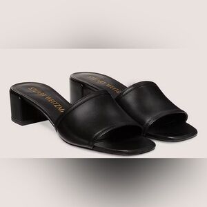 STUART WEITZMAN CAYMAN 35 BLOCK SLIDE BLACK 36.5